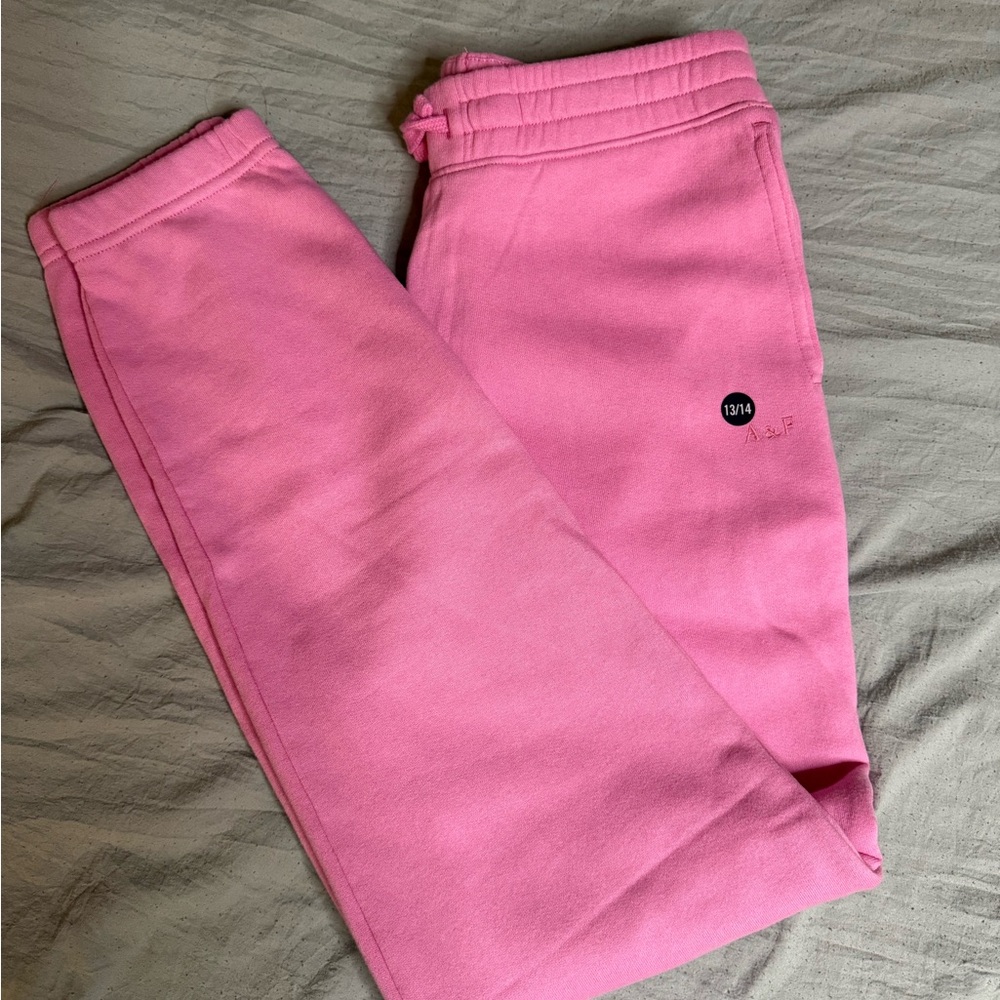 Abercrombie & Fitch girls  Bright Pink Joggers nwt sz 13/14